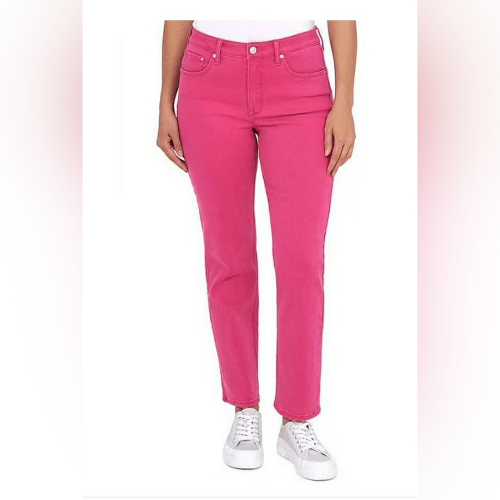 Seven7 Pink Denim Jeans Slim Straight Leg NWT Size 6